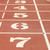 Una pista de atletismo Una pista de atletismo