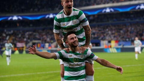 El Celtic de Glasgow celebra uno de los goles ante el Anderlecht