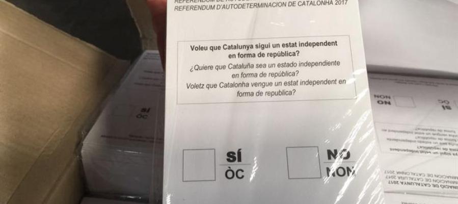 Papeletas del referéndum del 1-O incautadas por la Guardia Civil Papeletas del referéndum del 1-O incautadas por la Guardia Civil