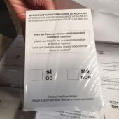 Papeletas del referéndum del 1-O incautadas por la Guardia Civil