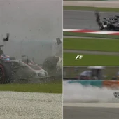 El accidente de Grosjean en Malasia El accidente de Grosjean en Malasia