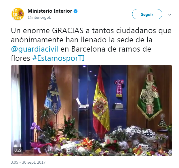 El Ministerio del Interior activa el hashtag #EstamosPorTi para canalizar las informaciones del 1-O El Ministerio del Interior activa el hashtag #EstamosPorTi para canalizar las informaciones del 1-O