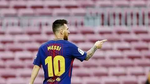 Messi celebra un gol Messi celebra un gol