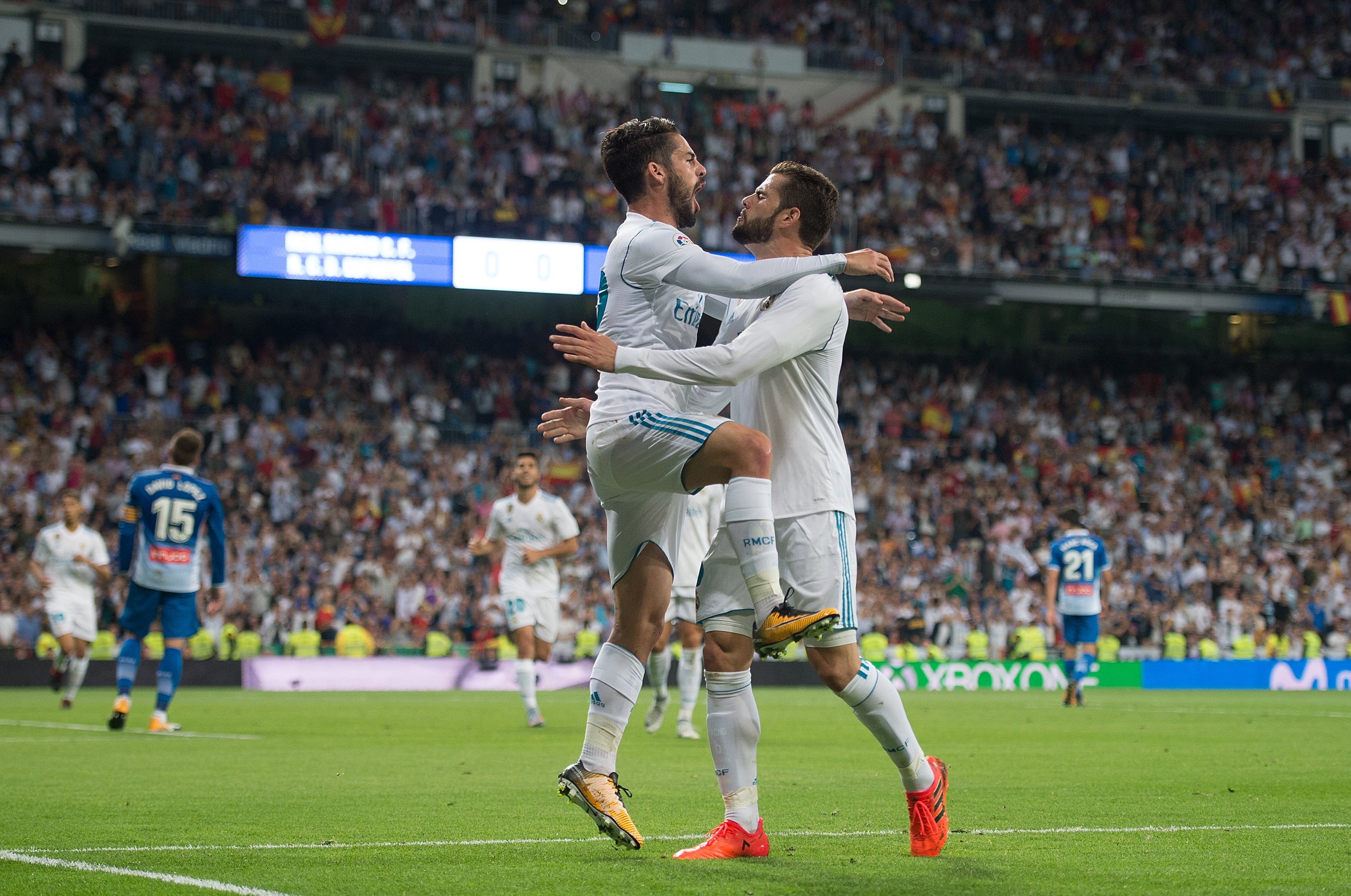 Isco lidera la victoria del Madrid ante el Espanyol con un doblete Isco lidera la victoria del Madrid ante el Espanyol con un doblete