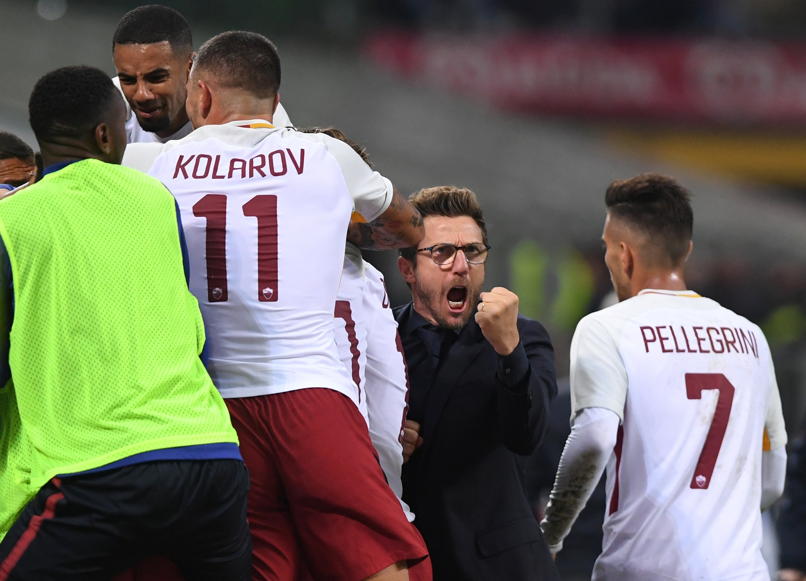 La Roma deja tocado al Milán de Montella La Roma deja tocado al Milán de Montella