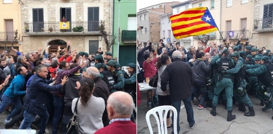 Las fotografías manipuladas del 1-O que circulan por las redes sociales Las fotografías manipuladas del 1-O que circulan por las redes sociales