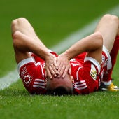 Ribery, tendido en el suelo 