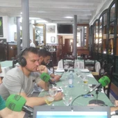 Manel Recio, entrenador del Malagueño, en la Taberna Cantarrana Manel Recio, entrenador del Malagueño, en la Taberna Cantarrana