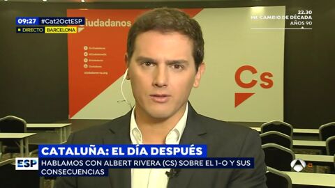 Rivera: "Vamos a pedir al Gobierno que active el art&iacute;culo 155 para evitar la declaraci&oacute;n de independencia"
