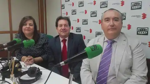 Federación de Empresarios de Ciudad Real Carlos Marín y Miguel Ángel Rivero con Consoli Romero