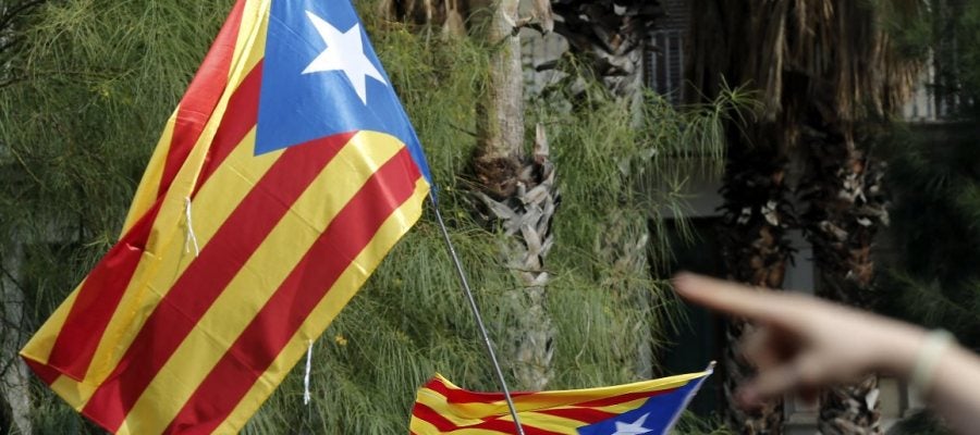 Dos esteladas ondeando Dos esteladas ondeando