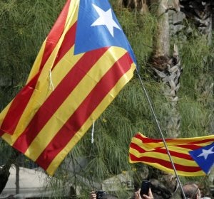 Dos esteladas ondeando Dos esteladas ondeando