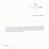 Carta del gerente de dos hoteles de Pineda a la Policía informando del desalojo