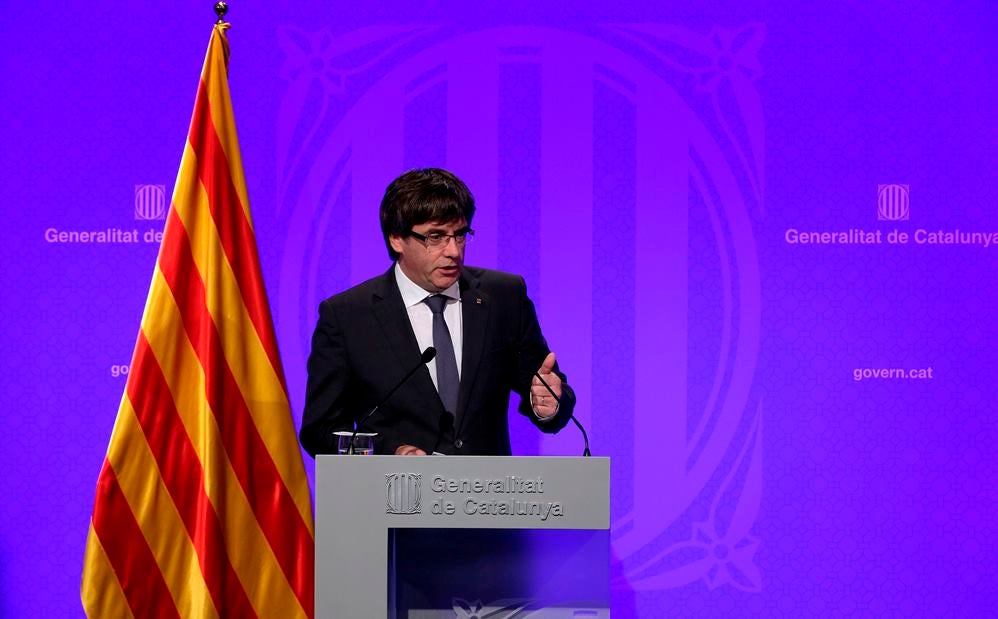 Puigdemont dice a la BBC que declarará la independencia "en cuestión de días" Puigdemont dice a la BBC que declarará la independencia "en cuestión de días"
