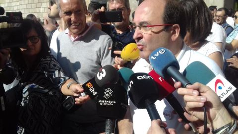 Miquel Iceta ante los medios