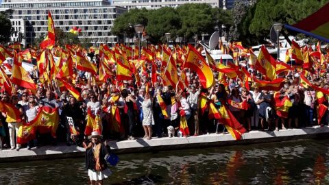 Manifestaci&oacute;n por la unidad de Espa&ntilde;a en Madrid