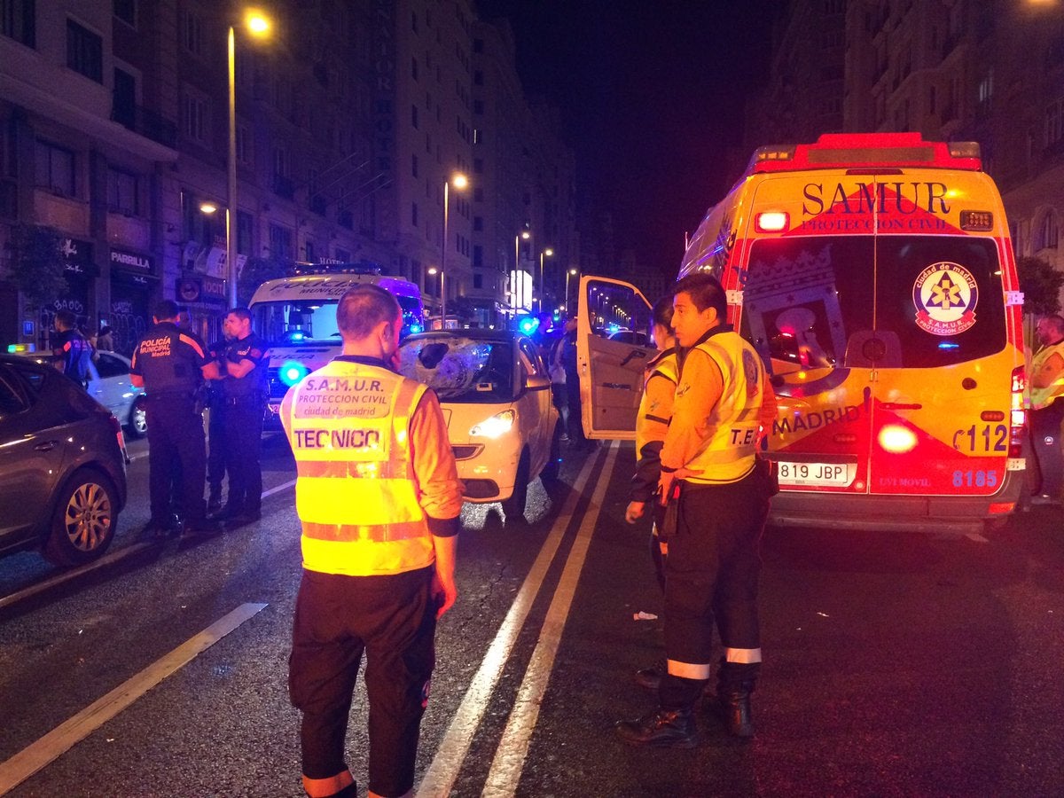 Herido muy grave un joven de 20 años tras ser atropellado en la Gran Vía de Madrid Herido muy grave un joven de 20 años tras ser atropellado en la Gran Vía de Madrid