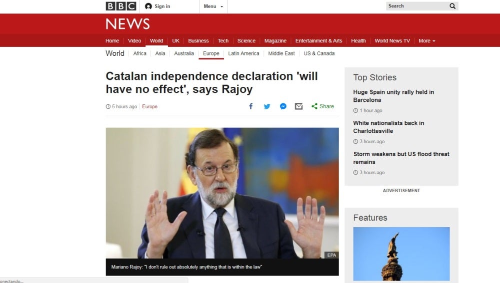 Rajoy en la BBC