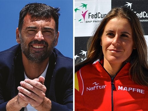 Sergi Bruguera y Anabel Medina, capitanes de la Copa Davis y la Copa Federación de España Sergi Bruguera y Anabel Medina, capitanes de la Copa Davis y la Copa Federación de España