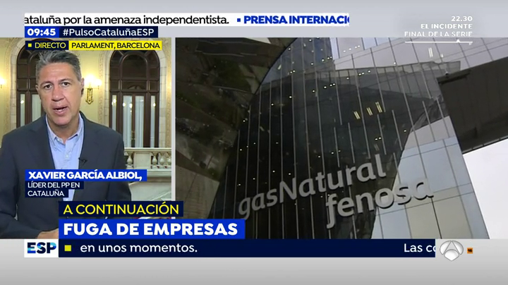 Albiol, sobre la fuga de empresas: "Es la sensación de decadencia en Cataluña por culpa del independentismo" Albiol, sobre la fuga de empresas: "Es la sensación de decadencia en Cataluña por culpa del independentismo"