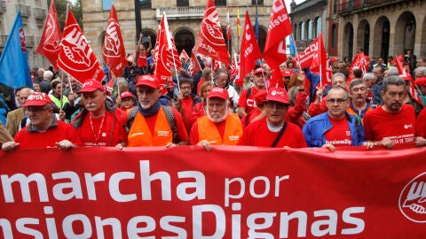 Una parcha a favor de las pensiones dignas convocada por UGT y CCOO