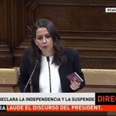 Inés Arrimadas: "Ha sido un golpe a la constitución española"