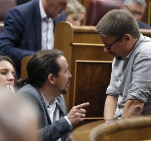 Unidos Podemos, en su bancada en el Congreso Unidos Podemos, en su bancada en el Congreso