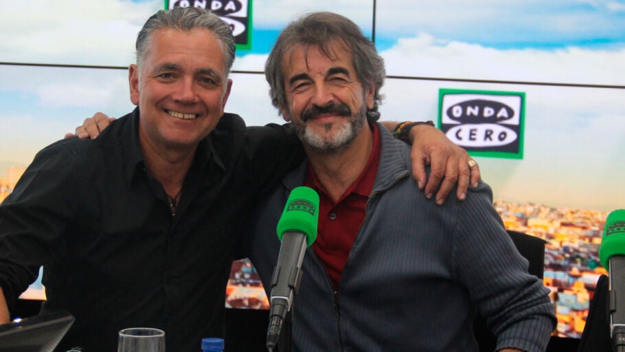 Guillermo Palomero con Juan Ram&oacute;n Lucas durante una entrevista en M&aacute;s de uno
