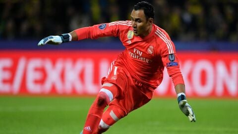 Keylor Navas durante un partido 