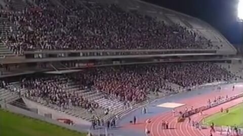 La &uacute;nica grada de La Peineta, que a d&iacute;a de hoy se conserva en el Wanda Metropolitano