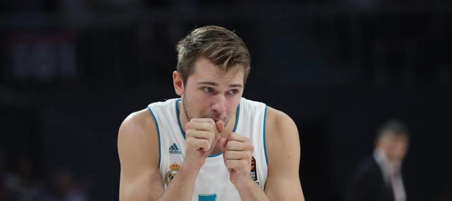 Luka Doncic, en un momento del encuentro. Luka Doncic, en un momento del encuentro.