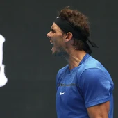 Rafa Nadal en pleno partido Rafa Nadal en pleno partido