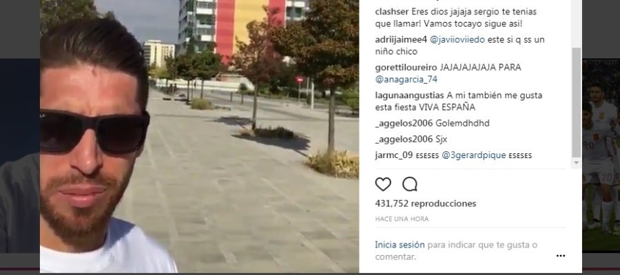 Sergio Ramos presume de ser español en el Día de la Hispanidad Sergio Ramos presume de ser español en el Día de la Hispanidad