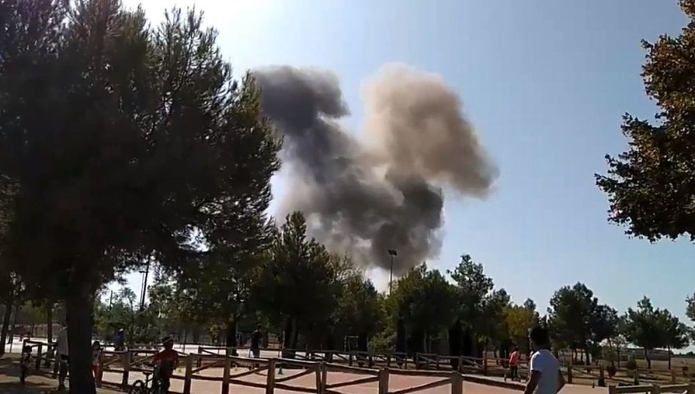 Se estrella un avión del Ejército del Aire en la base aérea de Los Llanos en Albacete
