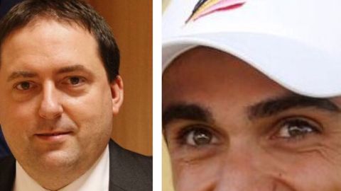 Gorka Villar y Alberto Contador.