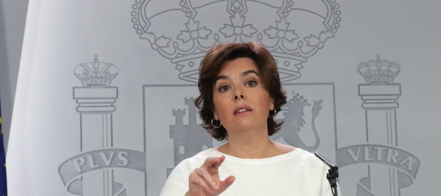 La vicepresidenta del Gobierno, Soraya Sáenz de Santamaría La vicepresidenta del Gobierno, Soraya Sáenz de Santamaría