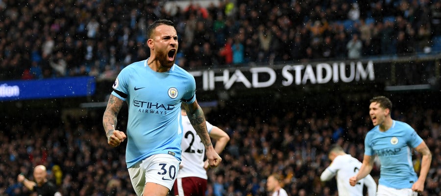 Otamendi celebra su gol ante el Burnley Otamendi celebra su gol ante el Burnley