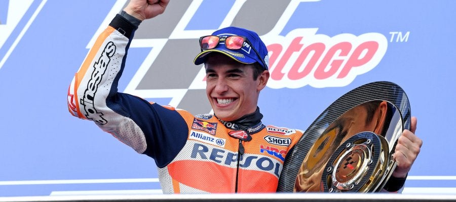 Marc Márquez celebra una victoria en MotoGP Marc Márquez celebra una victoria en MotoGP
