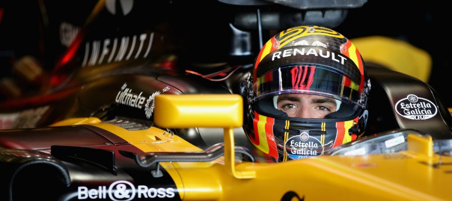 Carlos Sainz, a bordo del Renault Carlos Sainz, a bordo del Renault