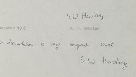 Stephen Hawking autoriza acceso libre a su tesis doctoral, de 1966
