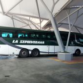 Autobús de La Sepulvedana en la estación de Segovia