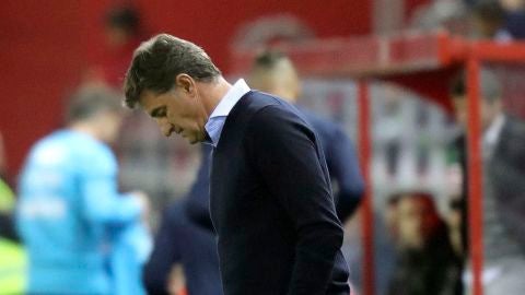 M&iacute;chel, cabizbajo tras la derrota del M&aacute;laga