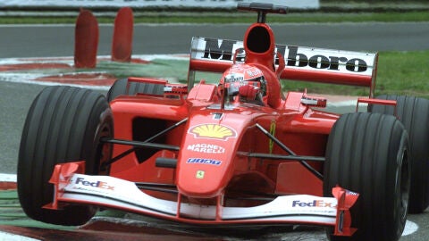 Michael Schumacher, en Spa con el Ferrari F2001