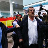 Joaquim Forn a su llegada al Aeropuerto de El Prat