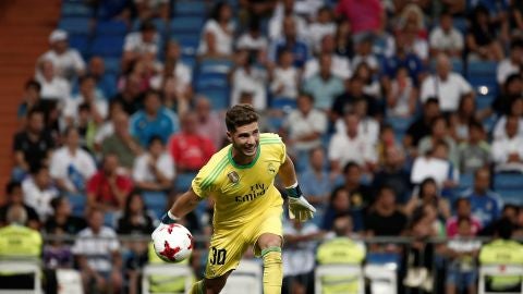 Luca Zidane, en un partido con el Real Madrid