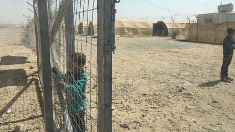 En el campo de refugiados de Jada, a una hora en coche al sur de Mosul