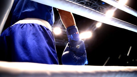 Un ring de boxeo