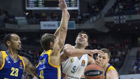 Felipe Reyes, durante el partido contra el Khimki