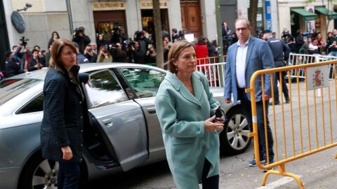 Carme Forcadell, a su llegada a la sede del Tribunal Supremo