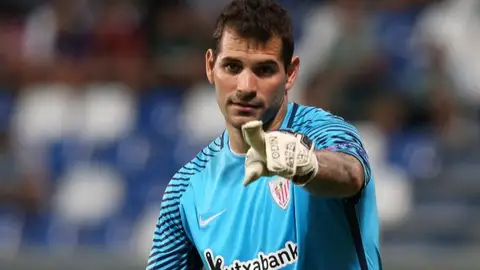 El portero del Athletic Club, Iago Herrerín. El portero del Athletic Club, Iago Herrerín.